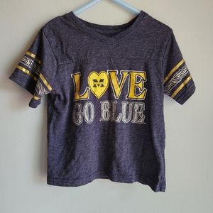 3T Girls Colosseum Navy University of Michigan Wolverines Sports T-shirt